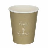 8oz Oatmeal Signature Single Wall Coffee Cup - Takeaway Coffee Cups - (Box of 1000)