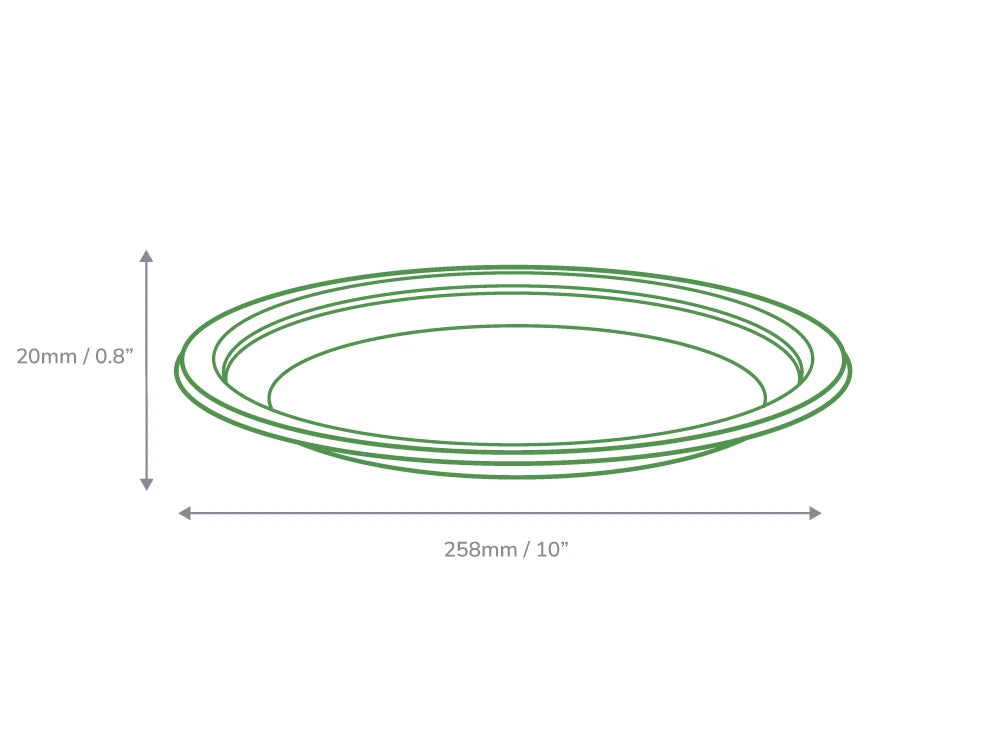 10" Bagasse Round Plates - Pack of 125
