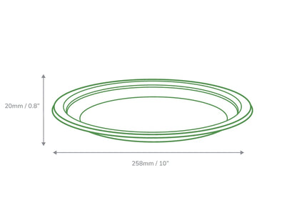 10" Bagasse Round Plates - Pack of 125