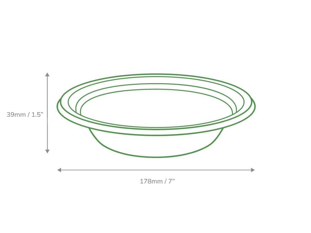 16oz Bagasse Round Bowls - Pack of 125