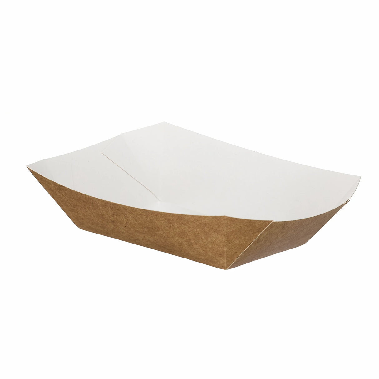 Edenware Small Kraft Folded Board Tray / Chip Tray - Takeaway Packaging Recyclable Cardboard - (Case of 500)