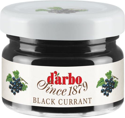 Darbo Blackcurrent Jam Mini Jars – 28g (Pack of 60)
