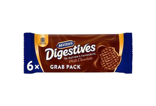 McVities Milk Chocolate Digestives Grab Pack 100g - Pack of 10