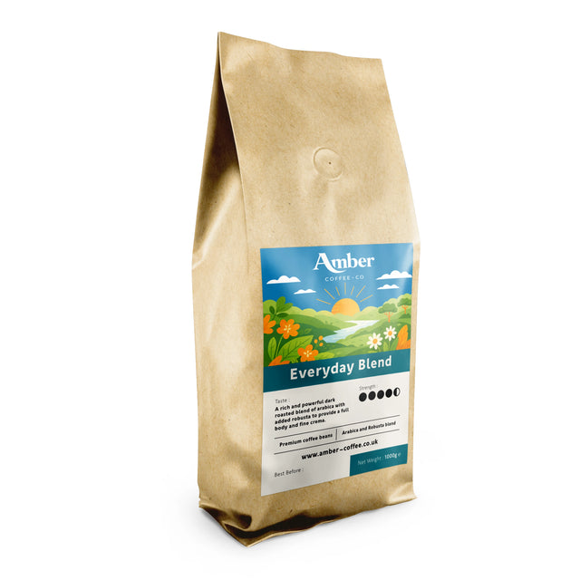 Amber Coffee Co - Everyday Blend - Premium Coffee Beans (Full Case or 1KG Bags)