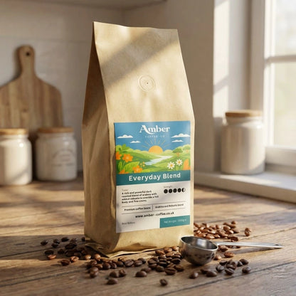 Amber Coffee Co - Everyday Blend - Premium Coffee Beans (Full Case or 1KG Bags)