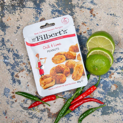 Mr Filbert's Chilli & Lime Peanuts 40g - (Box of 20)