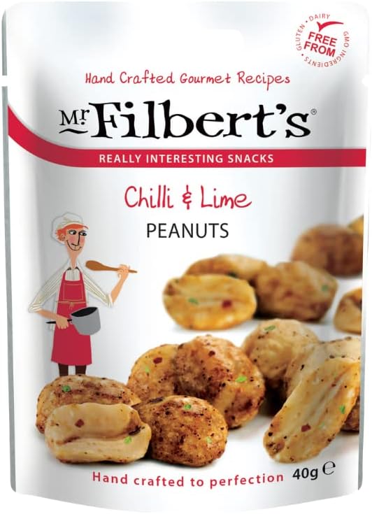 Mr Filbert's Chilli & Lime Peanuts 40g - (Box of 20)