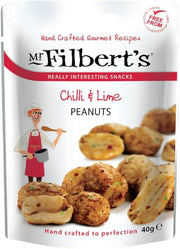 Mr Filbert's Chilli & Lime Peanuts 40g - (Box of 20)
