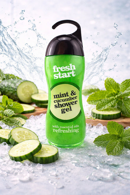 Fresh Start Mint and Cucumber Shower Gel 420ml - Case of 12