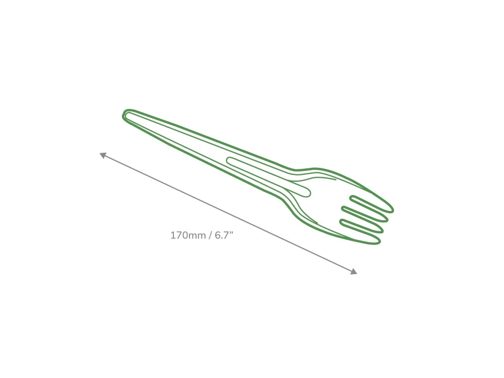 Premium Strong Paper Forks White - Pack of 50