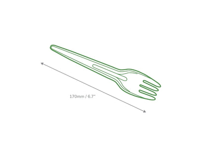 Premium Strong Paper Forks White - Pack of 50