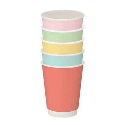 12oz Confetti Mixed Colour Double Wall Hot Cups - Case of 500