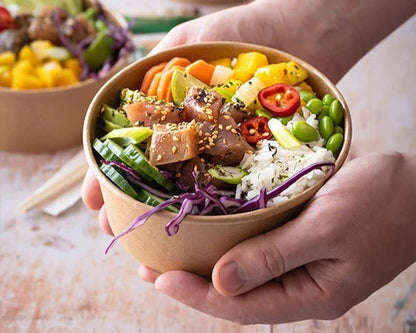 750ml Round Kraft Deli Bowls - Case of 300
