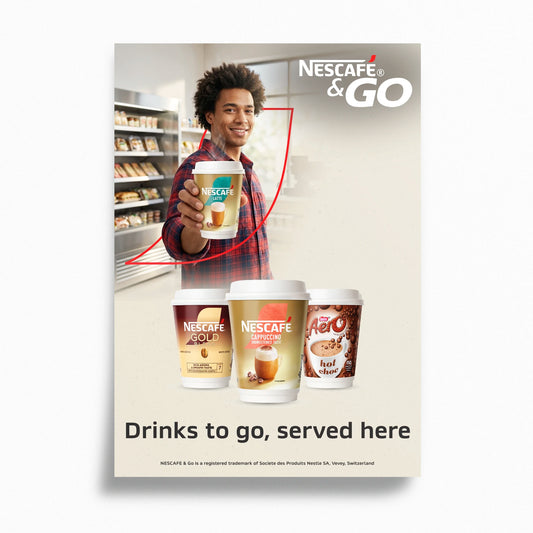 Nescafe & Go Promotional Poster - Point of Sale Advertising (A2 / A3)
