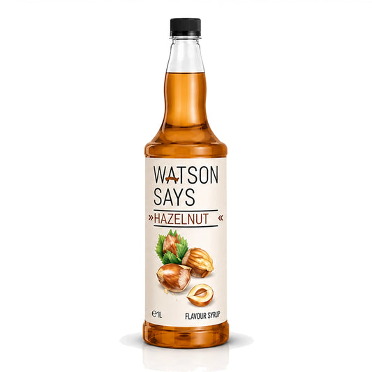 Watson Says: Hazelnut Coffee & Beverage Syrup - 1 Litre Plastic Bottle