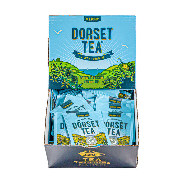 Dorset Tea: Sunshine Blend Envelope Tea Bags - Individually Wrapped Bags (Box of 250)