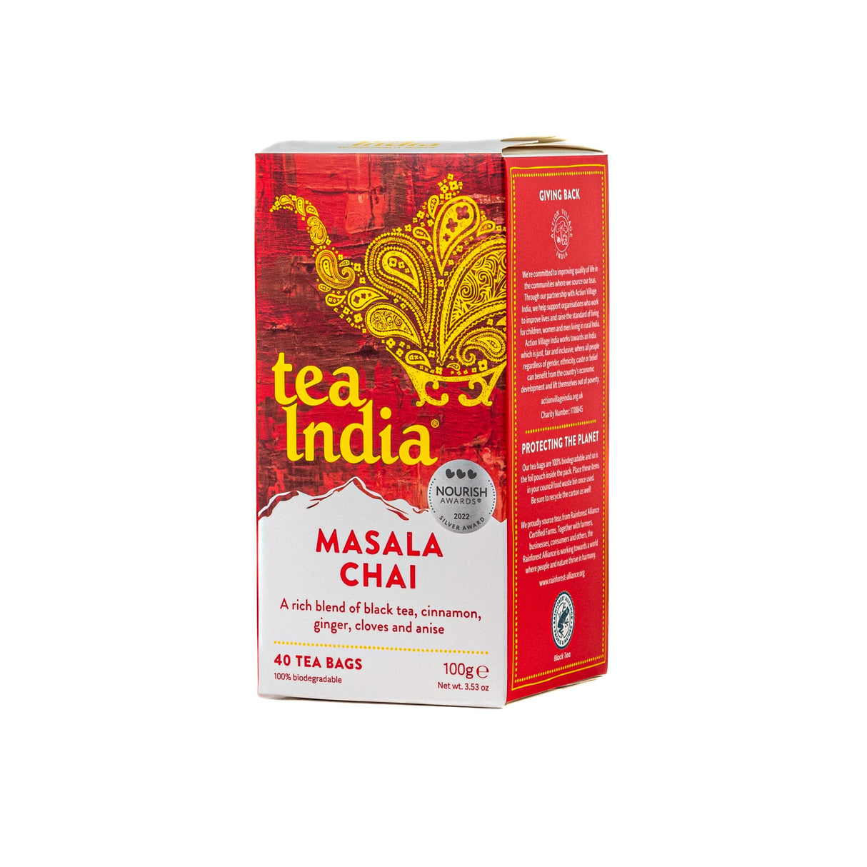 Tea India - Masala Chai Tea Bags - (Pack of 40)