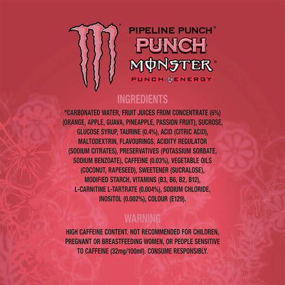 Monster Energy Pipeline Punch - 500ml (Pack of 12)