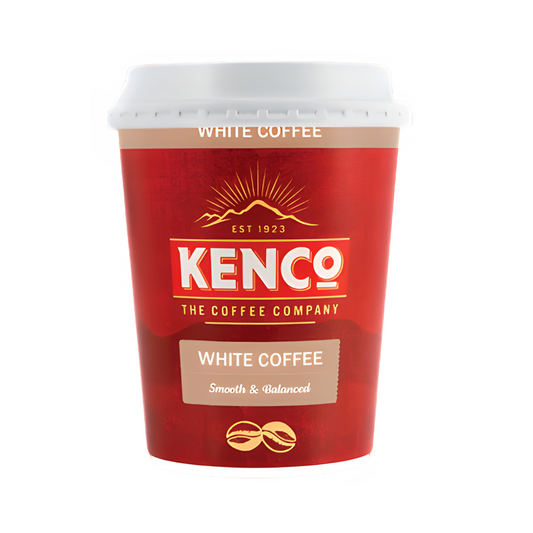 12oz Foil Sealed Drinks - Kenco White - Nescafe & Go Compatible (Pack of 8 Cups)