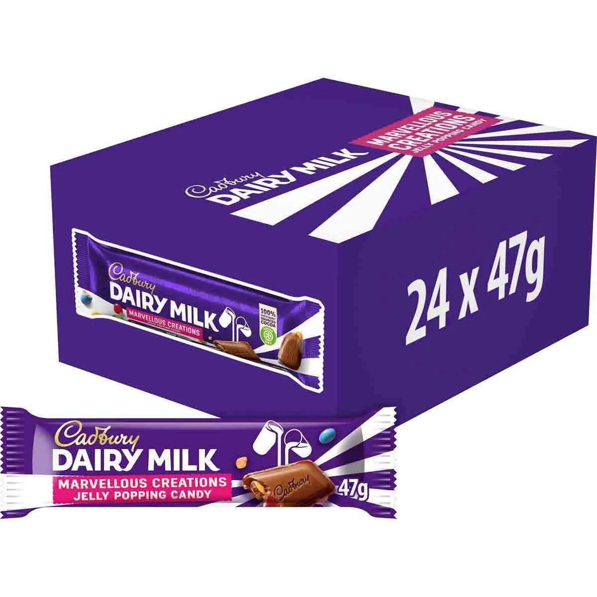 Cadbury Dairy Milk Marvellous Creations Jelly Candy Bar - 24x47g