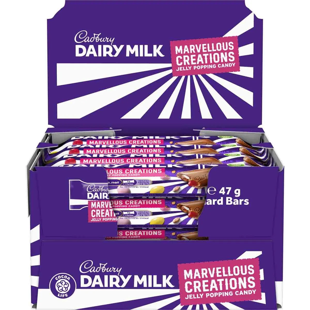 Cadbury Dairy Milk Marvellous Creations Jelly Candy Bar - 47g (Box of 24)