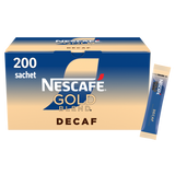 Nescafe Gold Blend Decaf: Individual Coffee Stick Portions - (Box of 200 Sachets)