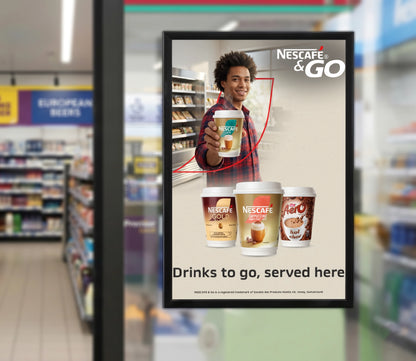 Nescafe & Go Promotional Poster - Point of Sale Advertising (A2 / A3)
