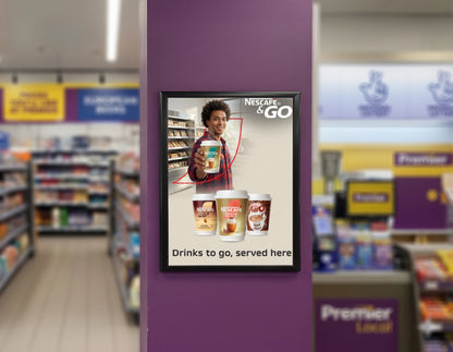 Nescafe & Go Promotional Poster - Point of Sale Advertising (A2 / A3)