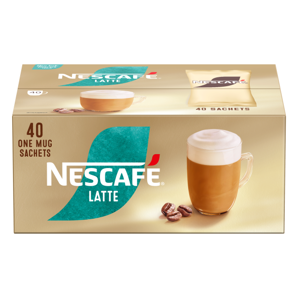 Nescafe Gold Latte: Individual Coffee Stick Portions - Pack Of 40