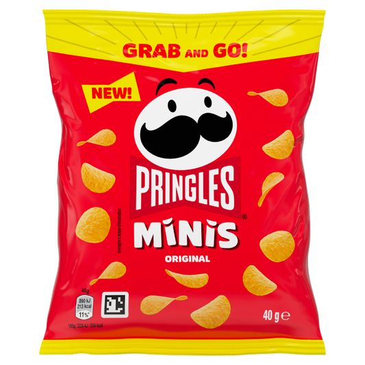 Pringles Minis Original Ready Salted Potato Crisps - 40g (Box of 28)