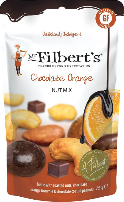 Mr Filbert's Chocolate Orange Nut Mix 75g - (Box of 15)