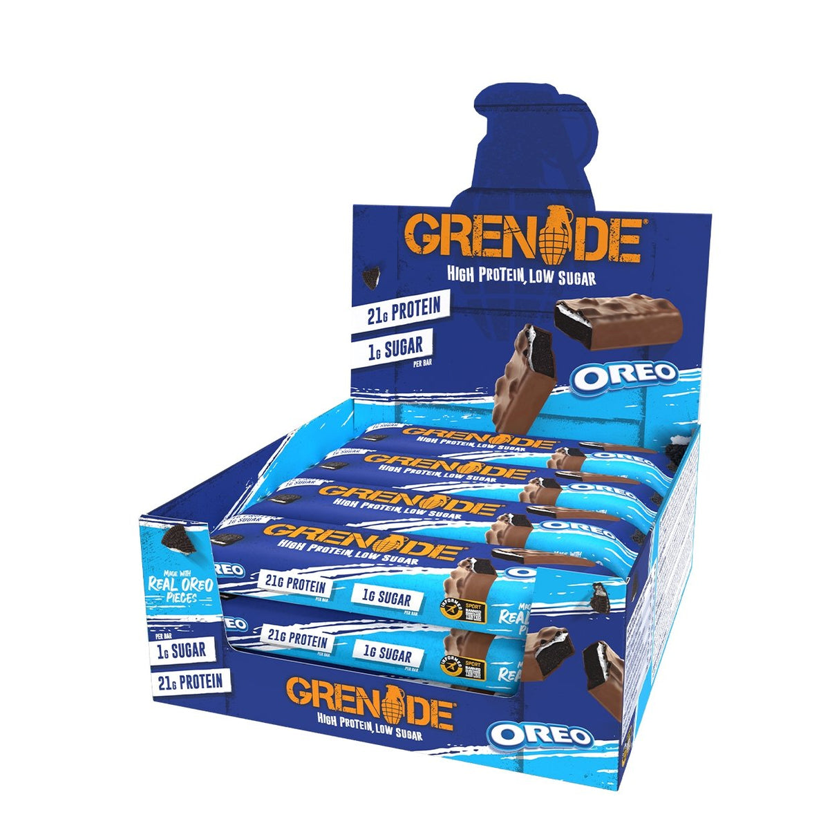 Oreo Grenade High Protein, Low Sugar Bar - 60g (Box of 12)