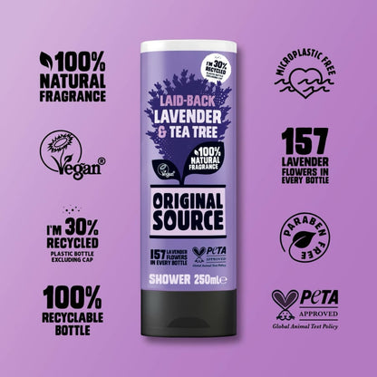 Original Source Lavender and Tea Tree Shower Gel 250ml - Case of 6