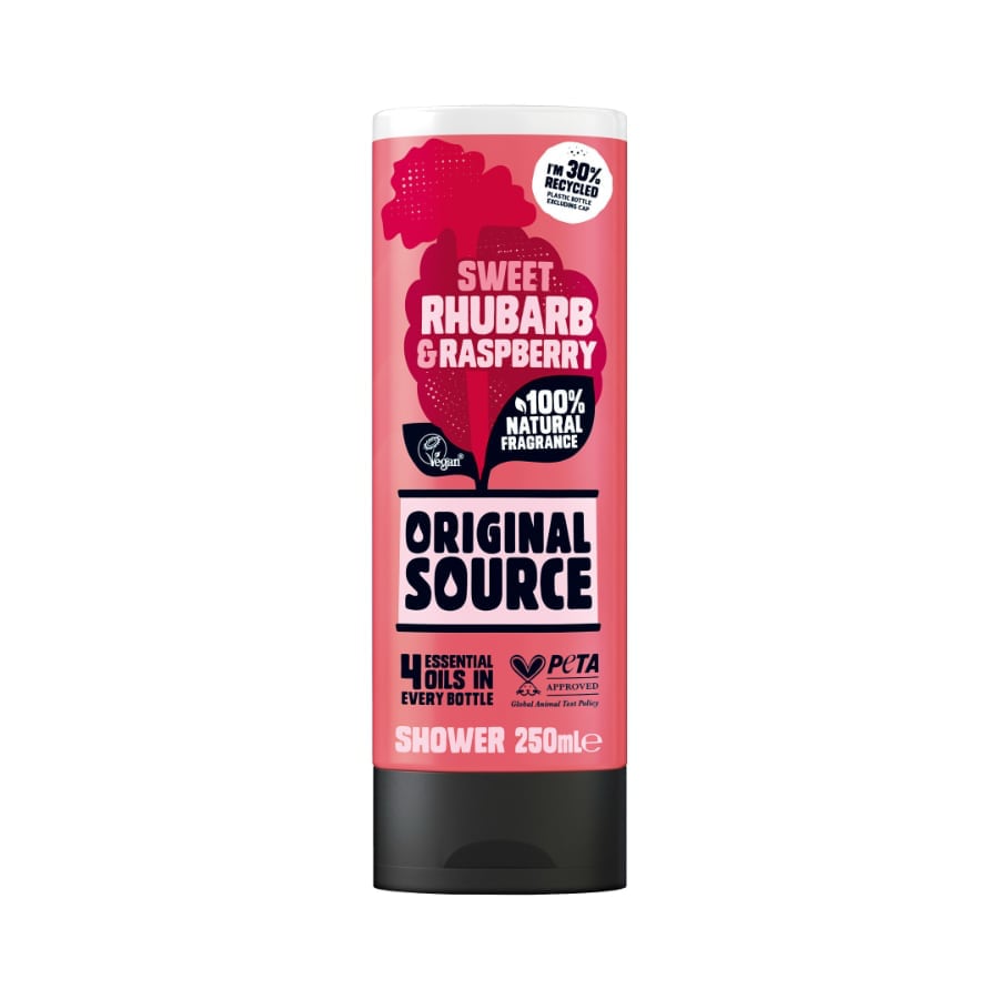 Original Source Rhubarb and Raspberry Shower Gel 250ml - Case of 6