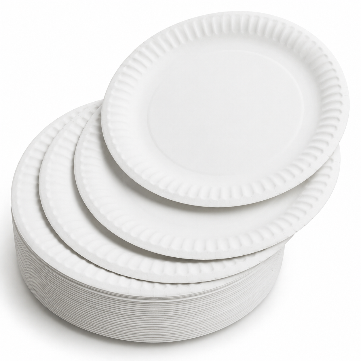9" White Paper Plates 23cm - Pack of 100