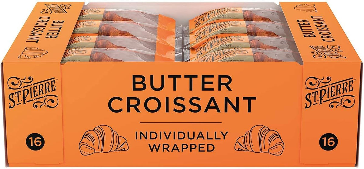 St Pierre Individually Wrapped Butter Croissant 55g - Case of 16 BEST BEFORE 25/10/26