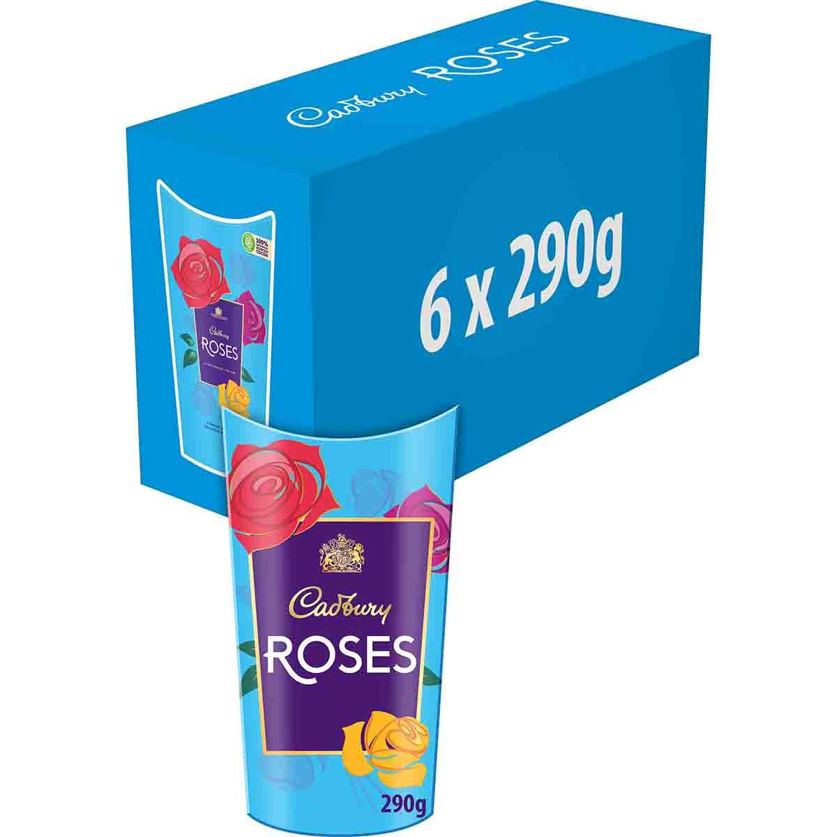 Cadbury Roses Chocolate Box Carton 290g - Christmas Gifting