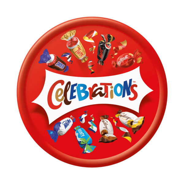 Mars Celebrations Milk Chocolate & Biscuit Bars Sharing Tub 550g (Christmas Chocolates / Gifts)