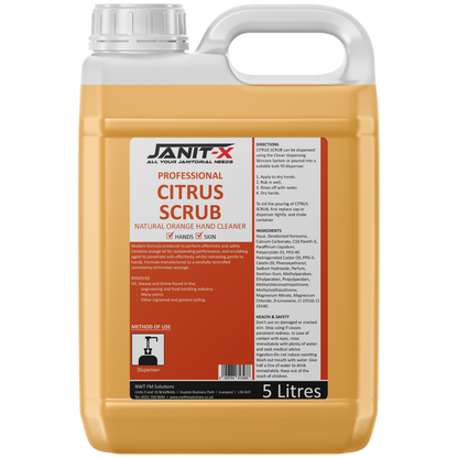 JANIT-X Professional Citrus Scrub Hand Cleaner 5 Litre