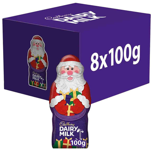Cadburys Dairy Milk Hollow Chocolate Santa (Pack of 8)