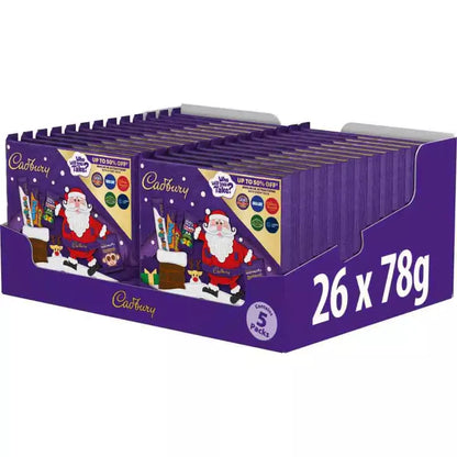 Open case of 26 Cadbury Small Chocolate Selection Packs 78g