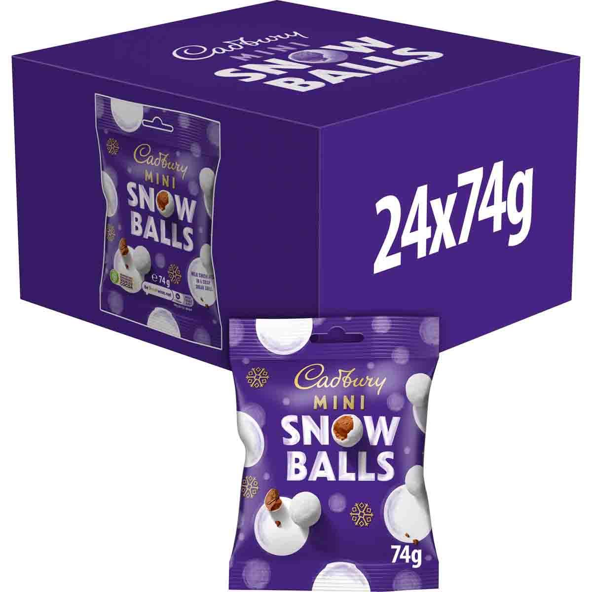 Cadbury Mini Snowballs 74g - Case of 24
