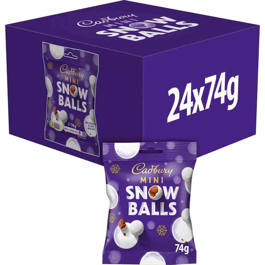 Cadbury Mini Snowballs 74g - Case of 24