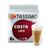 Tassimo Costa Latte Coffee Pods, 8 Capsules (Pack of 5)