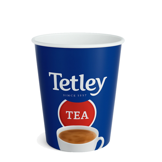 12oz Foil Sealed Drinks - Tetley Tea White - Nescafe & Go Compatible (Pack of 10 Cups)