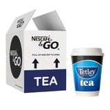 Nescafe & Go - Tetley Black Tea - 12oz Foil Sealed Drinks (Pack of 8 Cups) - Discontinued by manufacturer (Replaced with PG Tips)