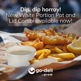 White Paper Takeaway Portion Pot and Lid Combi - Ideal for Chip Shops - Microwaveable - 4oz or 7oz (Pack of 250)