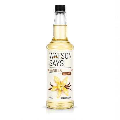 Watson Says: Sugar Free Vanilla Coffee & Beverage Syrup - 1 Litre Plastic Bottle