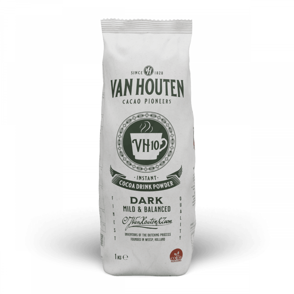 Van Houten VH10 Vending Machine Hot Chocolate (13% Cocoa, Dark) - 1kg Bag Or 10 x 1kg Case - Vending Superstore