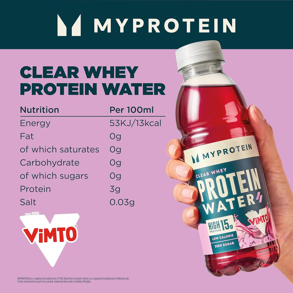 Myprotein Vimto Protein Water 500ml - Case of 12